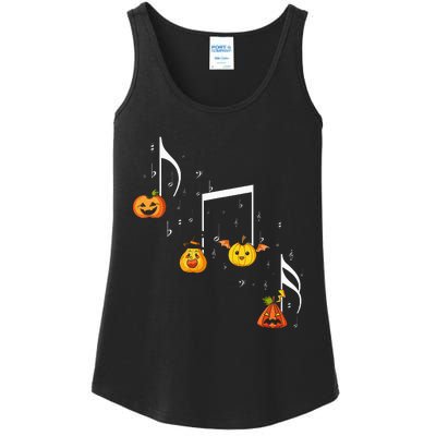 M.U.S.I.C Note Pumpkin Fall Music Teacher Halloween Costume Ladies Essential Tank