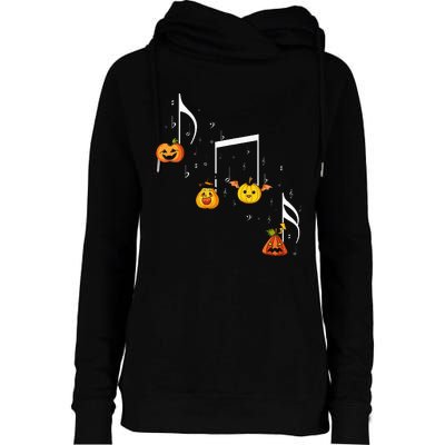 M.U.S.I.C Note Pumpkin Fall Music Teacher Halloween Costume Womens Funnel Neck Pullover Hood