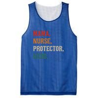 Mama Nurse Protector Hero Mom Mama Nursing Profession Gift Mesh Reversible Basketball Jersey Tank