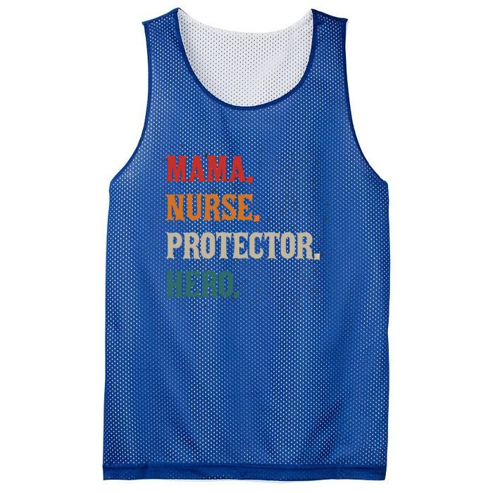 Mama Nurse Protector Hero Mom Mama Nursing Profession Gift Mesh Reversible Basketball Jersey Tank