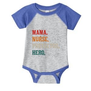 Mama Nurse Protector Hero Mom Mama Nursing Profession Gift Infant Baby Jersey Bodysuit