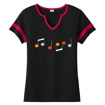 Music Note P.U.M.P.K.I.N Fall Music Teacher Halloween Costume Ladies Halftime Notch Neck Tee