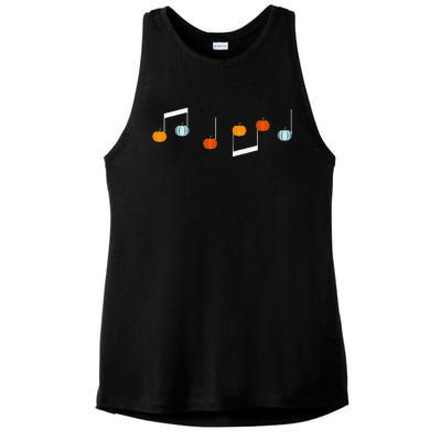 Music Note P.U.M.P.K.I.N Fall Music Teacher Halloween Costume Ladies PosiCharge Tri-Blend Wicking Tank