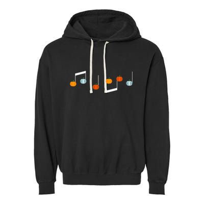 Music Note P.U.M.P.K.I.N Fall Music Teacher Halloween Costume Garment-Dyed Fleece Hoodie