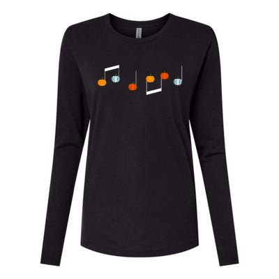 Music Note P.U.M.P.K.I.N Fall Music Teacher Halloween Costume Womens Cotton Relaxed Long Sleeve T-Shirt