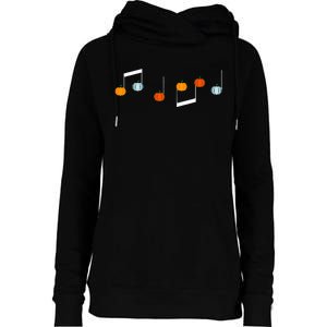 Music Note P.U.M.P.K.I.N Fall Music Teacher Halloween Costume Womens Funnel Neck Pullover Hood