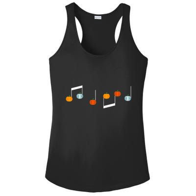 Music Note P.U.M.P.K.I.N Fall Music Teacher Halloween Costume Ladies PosiCharge Competitor Racerback Tank