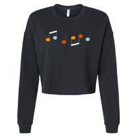 Music Note P.U.M.P.K.I.N Fall Music Teacher Halloween Costume Cropped Pullover Crew