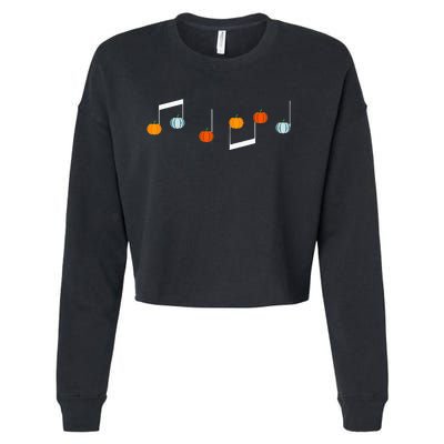 Music Note P.U.M.P.K.I.N Fall Music Teacher Halloween Costume Cropped Pullover Crew