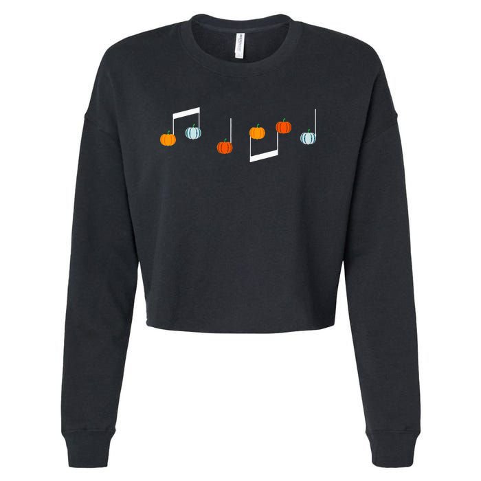 Music Note P.U.M.P.K.I.N Fall Music Teacher Halloween Costume Cropped Pullover Crew