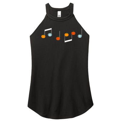 Music Note P.U.M.P.K.I.N Fall Music Teacher Halloween Costume Women's Perfect Tri Rocker Tank