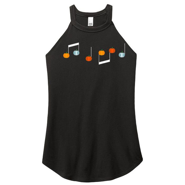 Music Note P.U.M.P.K.I.N Fall Music Teacher Halloween Costume Women's Perfect Tri Rocker Tank