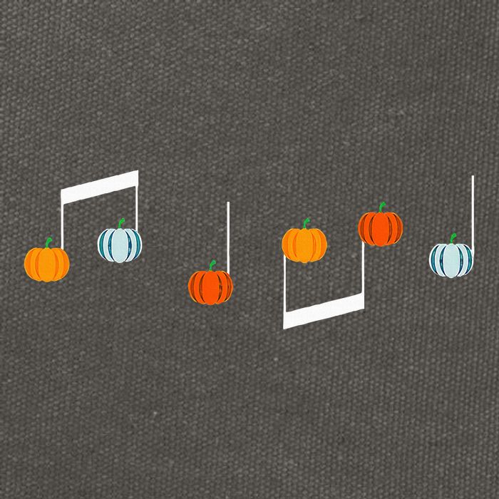 Music Note P.U.M.P.K.I.N Fall Music Teacher Halloween Costume Cotton Canvas Backpack