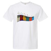 Music Notes Pianist Gift Colorful Piano Garment-Dyed Heavyweight T-Shirt