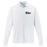 Music Notes Pianist Gift Colorful Piano Performance Long Sleeve Polo