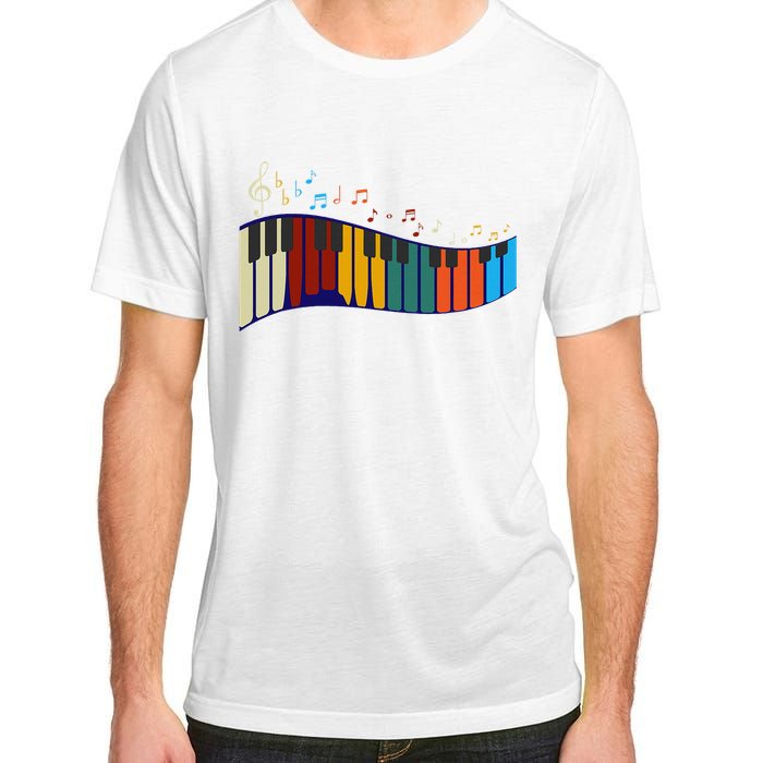 Music Notes Pianist Gift Colorful Piano Adult ChromaSoft Performance T-Shirt