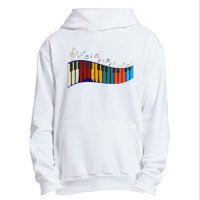 Music Notes Pianist Gift Colorful Piano Urban Pullover Hoodie