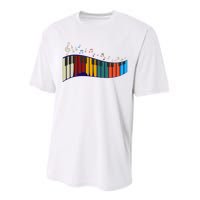 Music Notes Pianist Gift Colorful Piano Performance Sprint T-Shirt