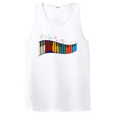 Music Notes Pianist Gift Colorful Piano PosiCharge Competitor Tank