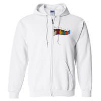 Music Notes Pianist Gift Colorful Piano Full Zip Hoodie