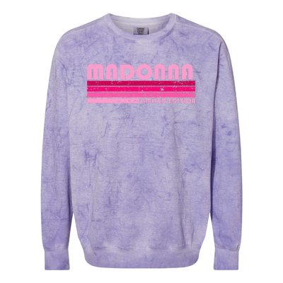 M.A.D.O.N.N.A Name Personalized Retro Vintage 80s 90s Birthday Colorblast Crewneck Sweatshirt