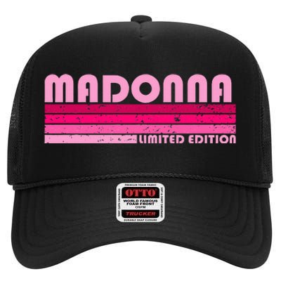 M.A.D.O.N.N.A Name Personalized Retro Vintage 80s 90s Birthday High Crown Mesh Back Trucker Hat