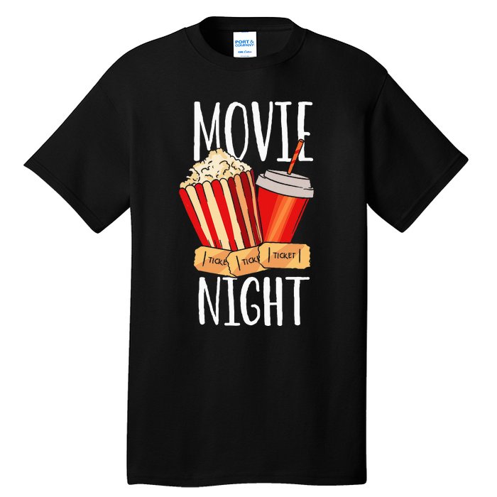 Movie Night Party Movie Night Tall T-Shirt