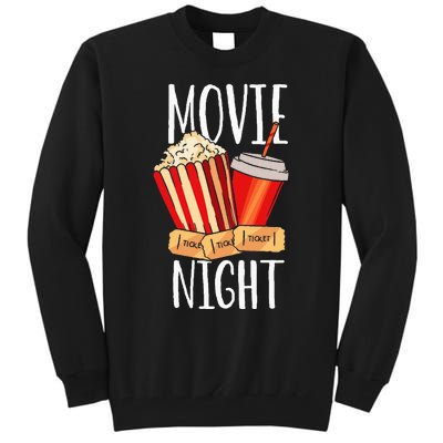 Movie Night Party Movie Night Tall Sweatshirt