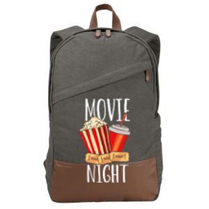 Movie Night Party Movie Night Cotton Canvas Backpack