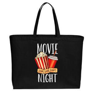 Movie Night Party Movie Night Cotton Canvas Jumbo Tote