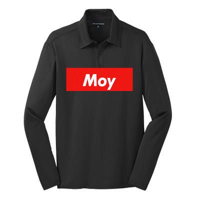 Moy Name Personalized Silk Touch Performance Long Sleeve Polo