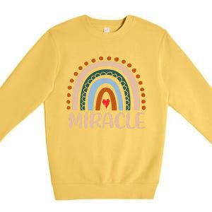 Miracle Name Personalized Funny Rainbow Miracle Cute Gift Premium Crewneck Sweatshirt