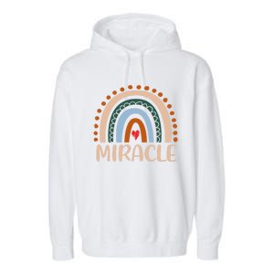 Miracle Name Personalized Funny Rainbow Miracle Cute Gift Garment-Dyed Fleece Hoodie