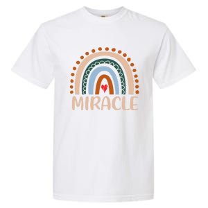 Miracle Name Personalized Funny Rainbow Miracle Cute Gift Garment-Dyed Heavyweight T-Shirt