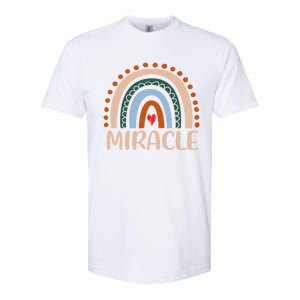 Miracle Name Personalized Funny Rainbow Miracle Cute Gift Softstyle CVC T-Shirt