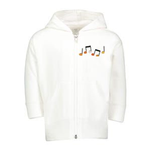 M.U.S.I.C Note Pumpkin Fall Music Teacher Halloween Costume Toddler Zip Fleece Hoodie