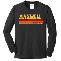 Maxwell Name Personalized Idea Retro Vintage Maxwell Kids Long Sleeve Shirt