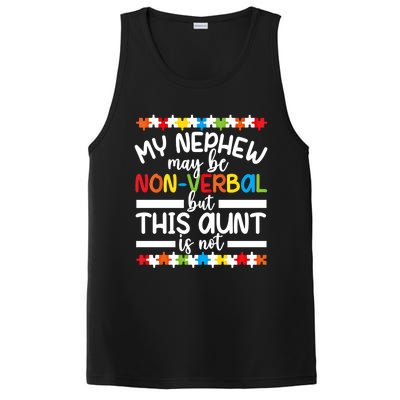 My Nephew Proud Autism Aunt Autism Warrior Aunt Gift PosiCharge Competitor Tank