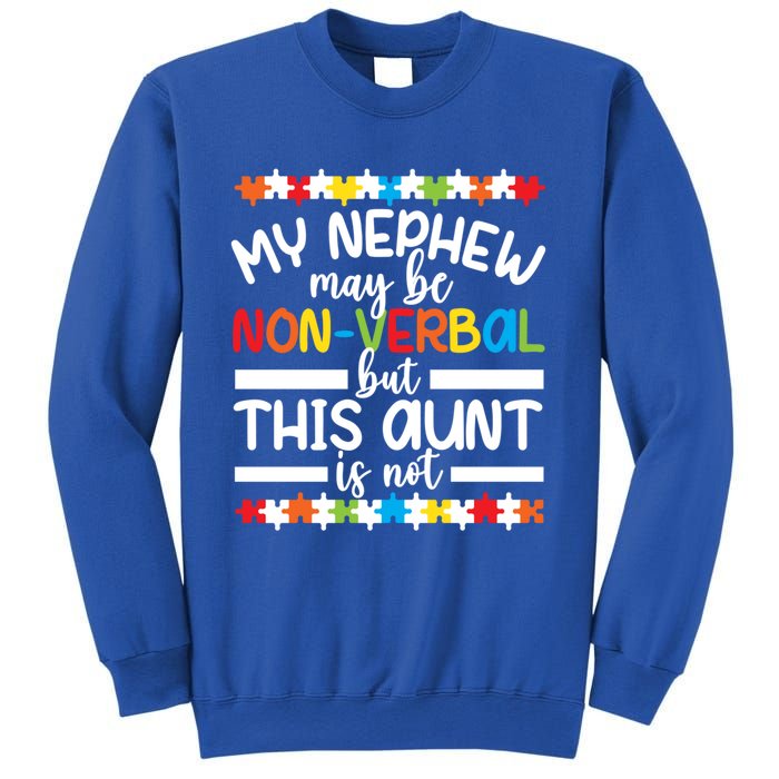 My Nephew Proud Autism Aunt Autism Warrior Aunt Gift Sweatshirt