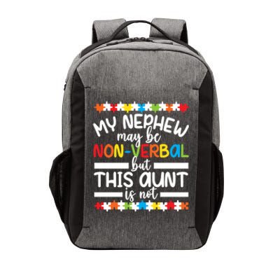 My Nephew Proud Autism Aunt Autism Warrior Aunt Gift Vector Backpack