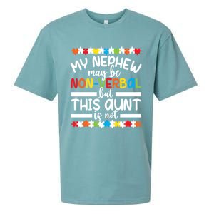 My Nephew Proud Autism Aunt Autism Warrior Aunt Gift Sueded Cloud Jersey T-Shirt