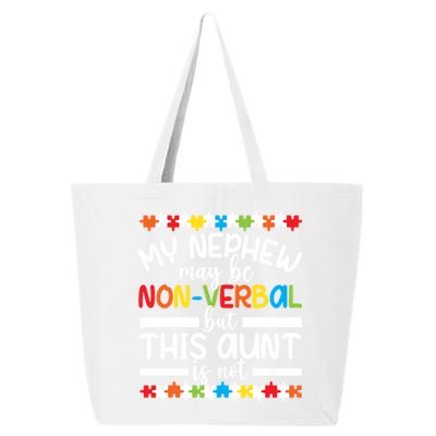 My Nephew Proud Autism Aunt Autism Warrior Aunt Gift 25L Jumbo Tote