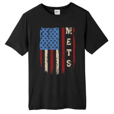 Mets Name Retro Vintage First Name Mets Lover Usa Flag Tall Fusion ChromaSoft Performance T-Shirt