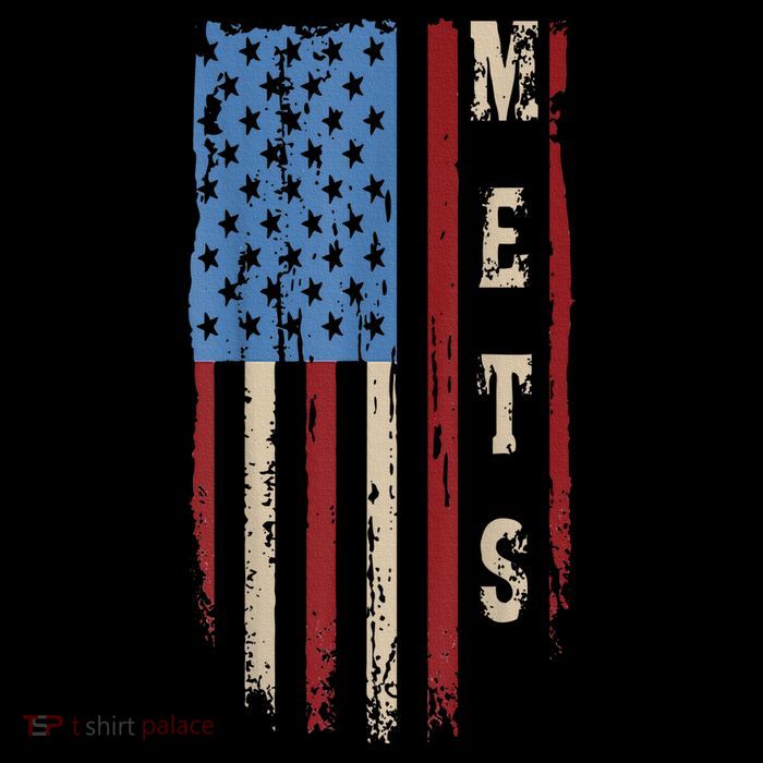 Mets Name Retro Vintage First Name Mets Lover Usa Flag Tall T-Shirt