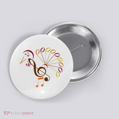 Music Note Symbol Turkey Music Teacher Thanksgiving Musician Button