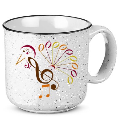 Music Note Symbol Turkey Music Teacher Thanksgiving Musician 15oz Campfire Ceramic Mug
