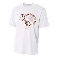 Music Note Symbol Turkey Music Teacher Thanksgiving Musician Youth Performance Sprint T-Shirt