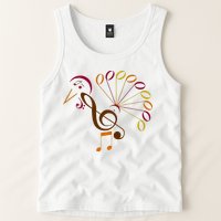 Music Note Symbol Turkey Music Teacher Thanksgiving Musician Tank Top