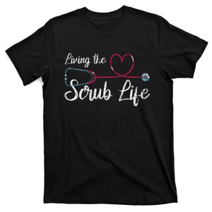 Medical Nursing Scrub Life Nursery Stethoscope Heart Nurse T-Shirt