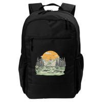 Mountain Nature Sunset Vintage Backpack